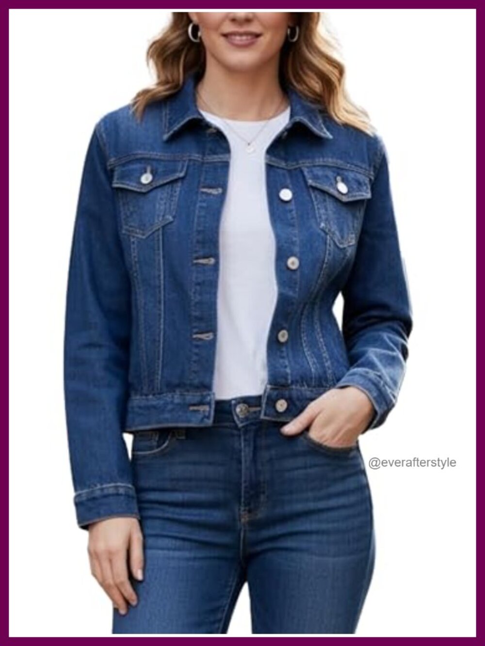 Womens Cropped Ripped Frayed Denim Jean Jacket Button Down Casual